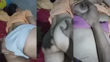 Kemesraan Istri Cantik Saat Tidur Di Kasur
